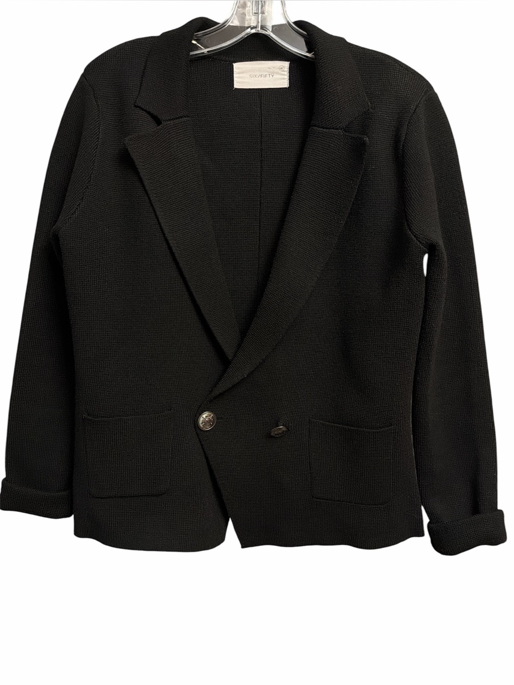 Six/fifty Heller Double Breasted Black Blazer